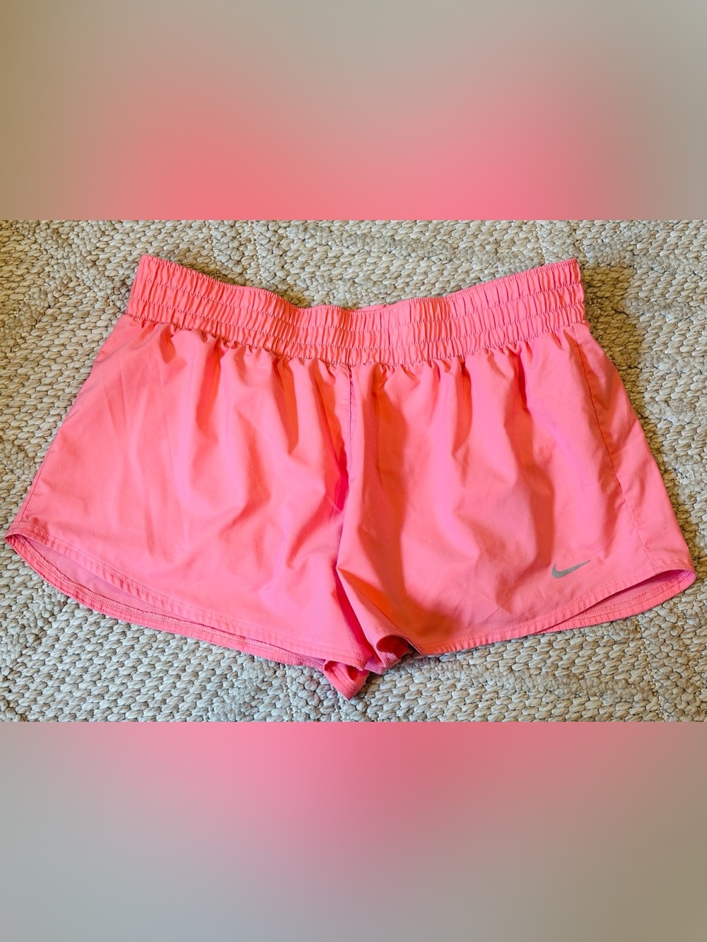 Nike 2 In 1 Brief-Lined Dri-Fit Running Shorts Pink DX6010 611 Women XL Jogging